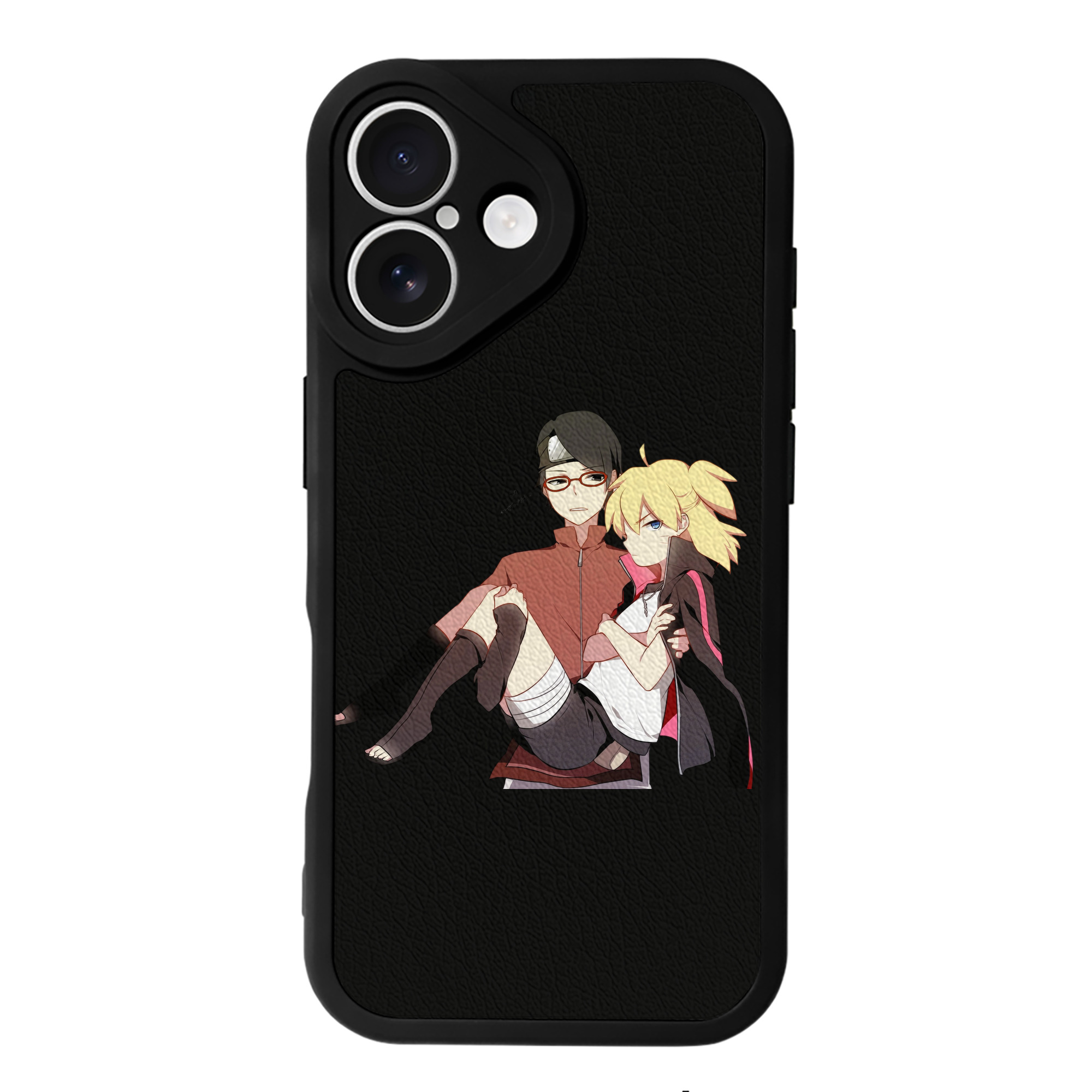 （画像用） NARUTO -ナルト- うちは サラダ Uchiha Sarada 【iPhone 16シリーズ対応】シリコンスマホケース（レザー調） 材質：シリコン